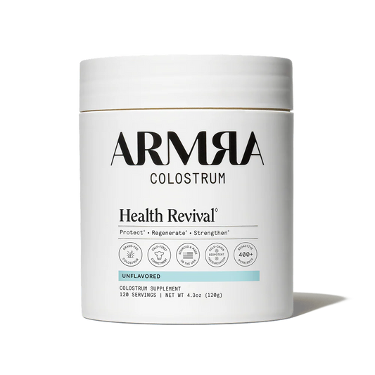 ARMRA Colostrum™ Powder | Unflavored | Gut Health & Bloating | Skin & Hair | Immunity | Keto, Gluten & Fat-Free | 120 Servings
